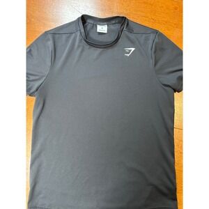 Gymshark Workout T-Shirt Mens Size Medium Black Short Sleeve Athletic Gym Top